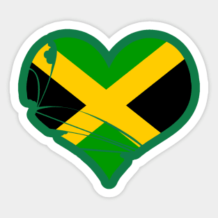 Jamaica heart Sticker